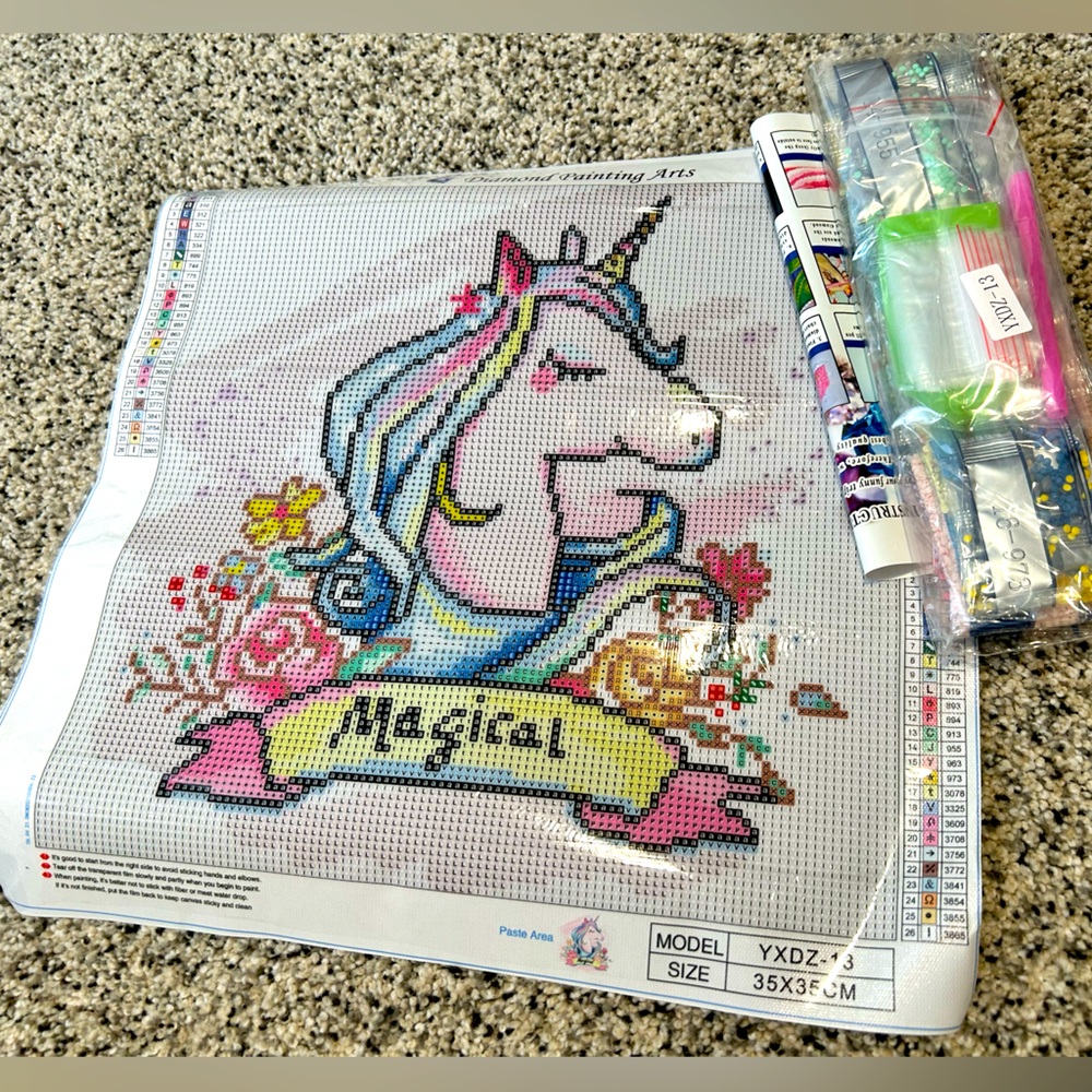 Unicorn diamond painting craft